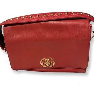 Emma Fox Red Genuine Leather Handbag